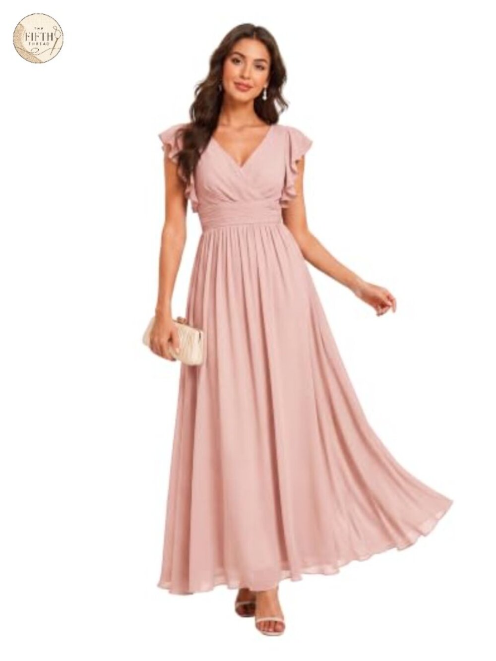Ever-Pretty Women's Formal Bridesmaid Dress Chiffon Maxi Backless